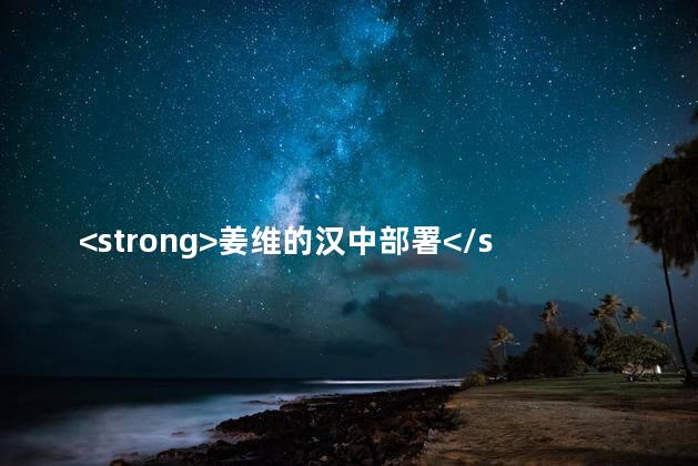 <strong>姜维的汉中部署</strong>